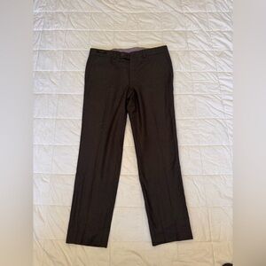 Ted Baker Brown Men's Dress Pants - Slim Tailored